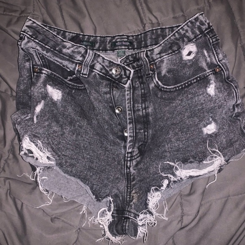 Wild Fable Charcoal Distressed Jean Shorts